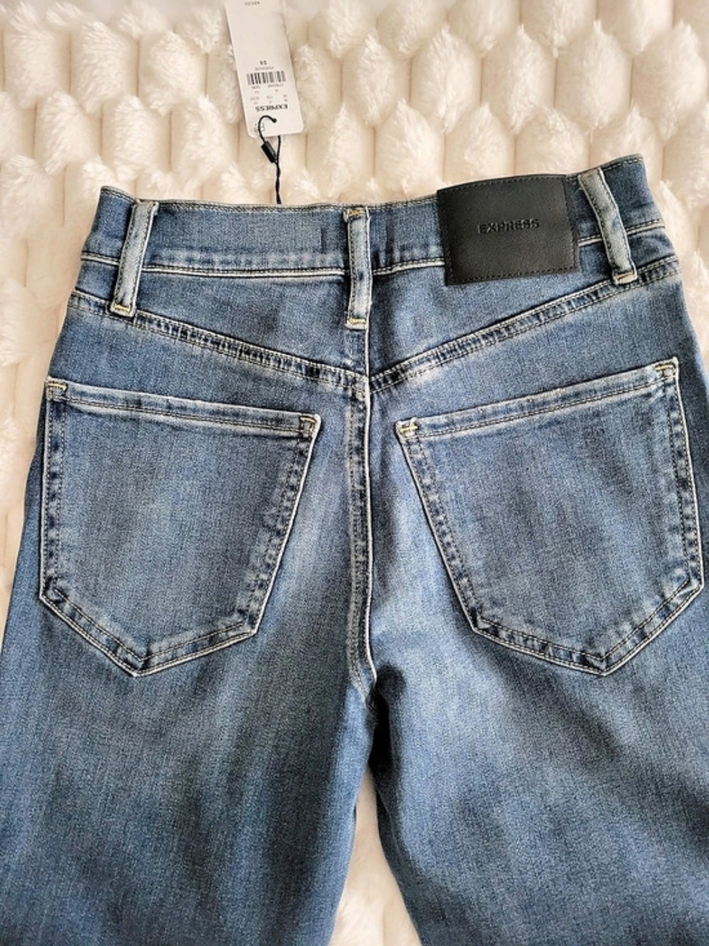 Express Skinny High Rise High Rise Jeans Blue NWT - Picture 3 of 3
